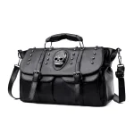 sac en cuir tête de mort
